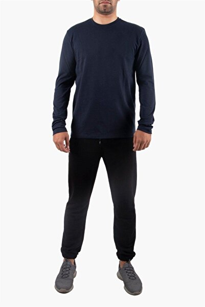 Rich Велосипедна комір синій Body 100% бавовна довгий рукав футболка