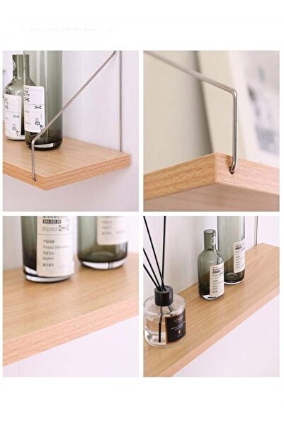 Arabest 3-Piece Home Decor Shelf Set, Wall-mounted Wood Shelves, Wooden Shelf With Metal Brackets, W