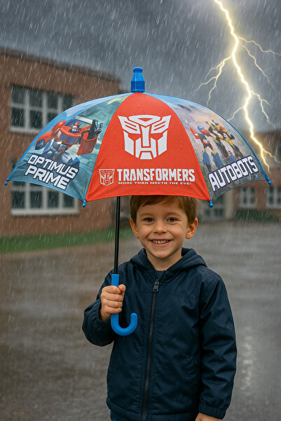 TOYFEST Koruma Kılıflı Trans-formers Lisanslı Şemsiye - Model 1