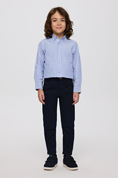 Panço Erkek Çocuk Düğmeli Lacivert Pantolon