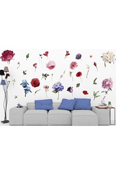 KT Decor Watercolor Flowers Mega Set Giant Wall Sticker