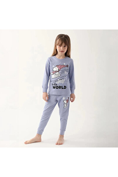 SNOOPY L1613c Kız Çocuk Kışlık Pijama Takım
