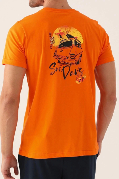 Arnetta Orange Father and Son Bermuda Set