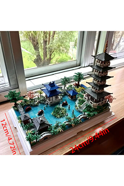 Choice مجموعة مكعبات بناء بحيرة هانغتشو الغربية، 1560 قطعة، مناسبة للعائلة/الأصدقاء