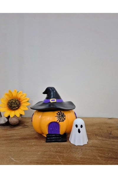 ÇAĞATÖLYE Cadılar Bayramı Halloween Cadı Şapkalı Jack Kabak Balkabağı Cadı Ev...