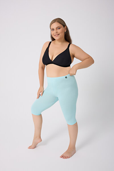 ELİT zümrüt Ženske kapri helanke do kolena 100% pamuk sa elastičnim pojasom