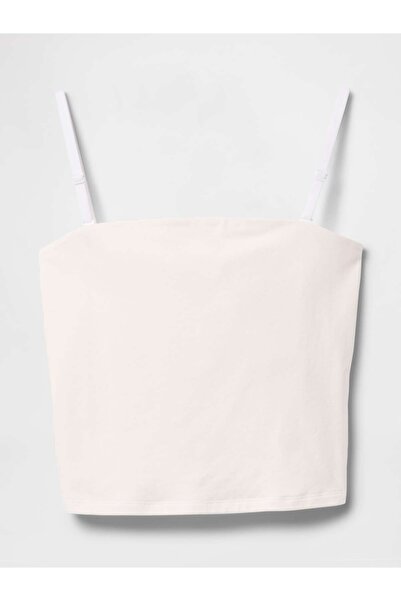 GAP Kadın Beyaz CloseKnit Crop Üst