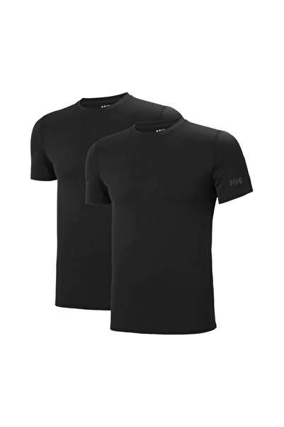 Helly Hansen Pachet de tricou tricouri din bumbac pentru bărbați cu mânecă sc...