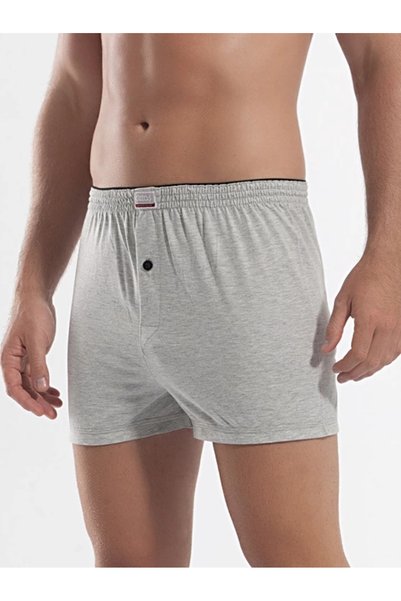 Öztaş Underwear Men's Gray Melange Boxer 1128Gm