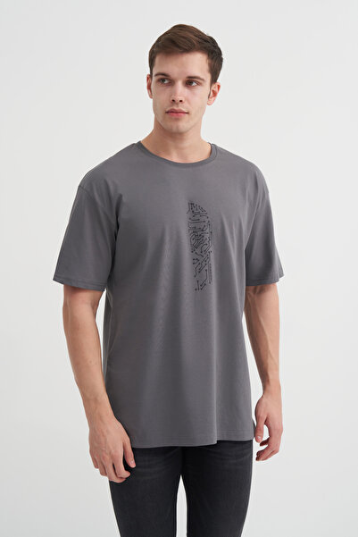 Cazador Crew Neck Relax Fit Cotton Print T-Shirt