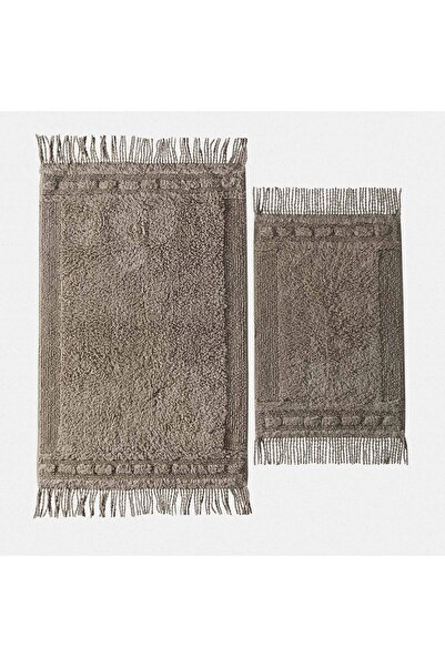 Ecocotton Σετ πατάκι μπάνιου Luna 2 τεμαχίων 100% Karde Cotton Beige 60x90-40x60