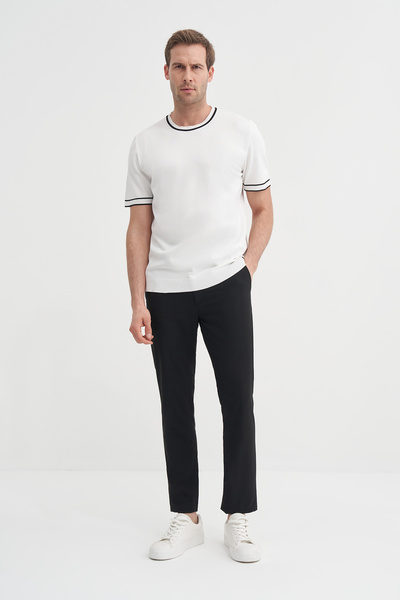 Cazador Μπλουζάκι με ριγέ πλεκτό με κανονική εφαρμογή με λαιμόκοψη