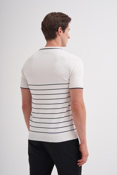 Cazador Μπλουζάκι Jazz 3012 Polo Knitwear Ecru