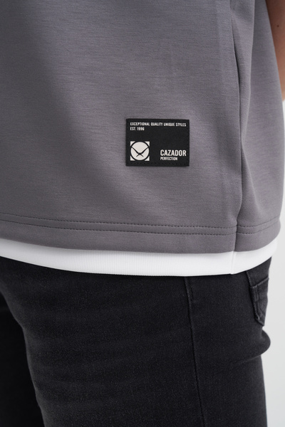 Cazador Μπλουζάκι Regular Fit Crew Neck χτενισμένο βαμβακερό