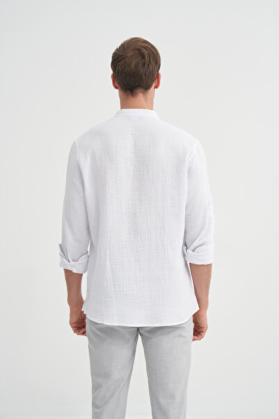 Cazador Μακρυμάνικο πουκάμισο από βαμβακερό μουσελίνα κανονική εφαρμογή