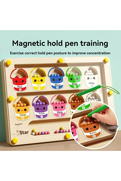 medium size Children's Magnetic Maze Walking Ball Baby Concentration Training, Writing Logic Thinkin
