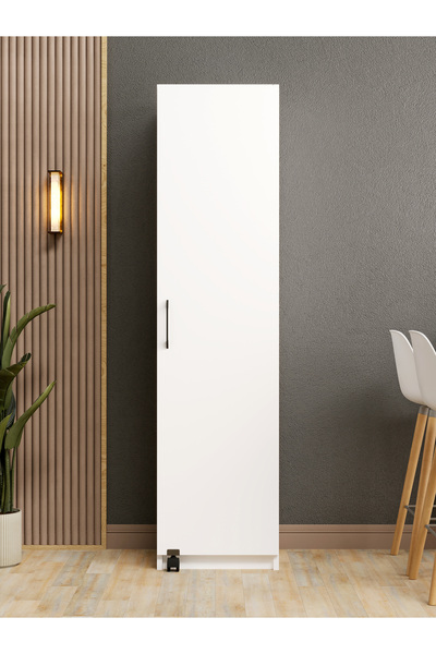KuzeyLife Novens Çok Amaçlı Erzak-Kiler Dolabı Tek Kapaklı Beyaz