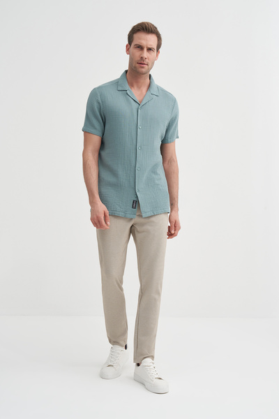 Cazador Регулярний крій Бавовняна сорочка з короткими рукавами