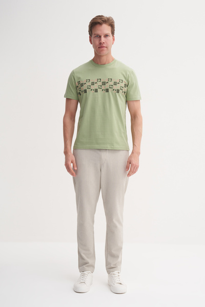 Cazador Велосипедна комір Slim Fit бавовняна футболка