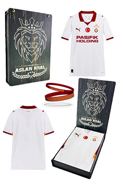 Galatasaray Original Licensed 2024/25 5 Star White Away Fan Jersey Sport Wristband Set