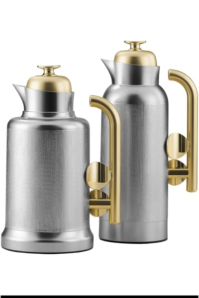 ALSAIF Sandra thermos set, matte nickel gold