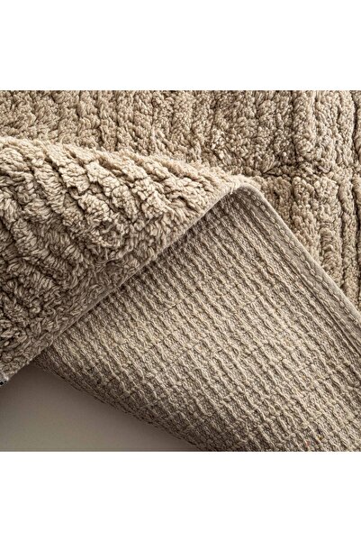 Ecocotton Σετ πατάκι μπάνιου Rita 2 τεμαχίων 100% βαμβακερό μπεζ Karde 60x90-40x60