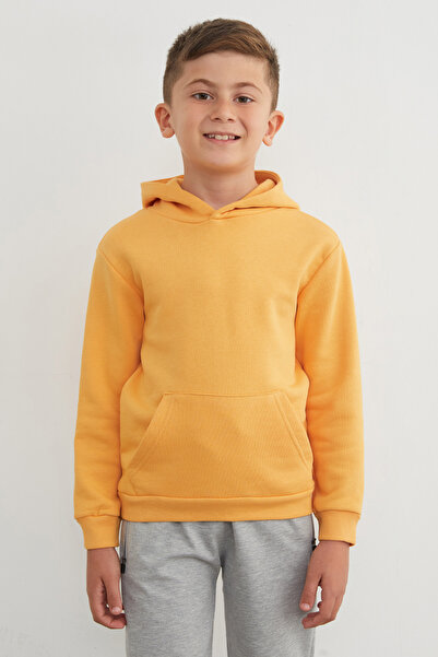 Fulla Moda 3 Thread Kangaroo Pocket Hooded Boy's Sweatshirt