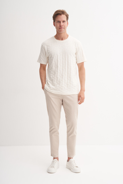 Cazador Μπλουζάκι με λαιμόκοψη με κανονική εφαρμογή με πλεκτό σχέδιο