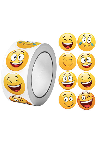 Choice RO001 500 قطعة/لفة ملصقات وجه مضحكة سعيدة 2.5 سم/1.0 بوصة 16 تصميمًا م...
