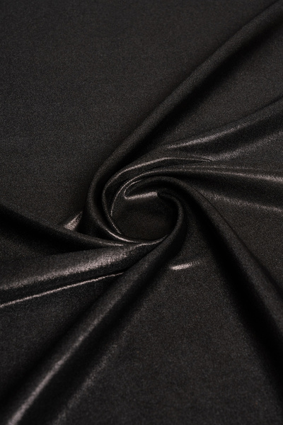 Kumaş Deposu Sedef Siyah Sıvamalı Örme Abiye Kumaş