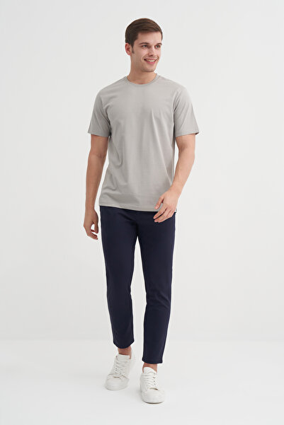 Cazador Βαμβακερό μονόχρωμο μπλουζάκι με λαιμόκοψη κανονική εφαρμογή