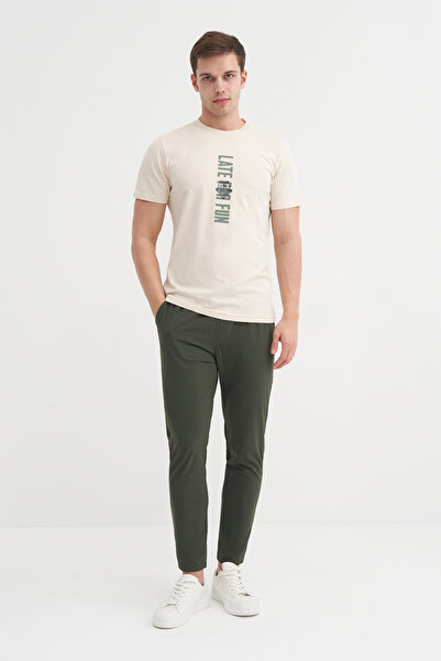 Cazador Tricou cu imprimeu din bumbac, slim fit