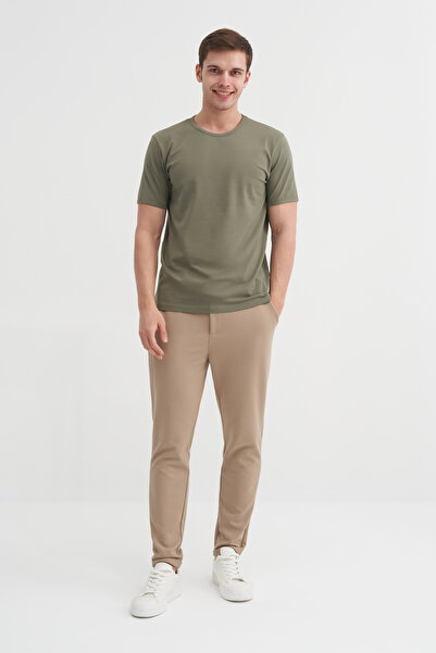 Cazador Πλεκτό μπλουζάκι Crew Neck Slim Fit Plain Lycra