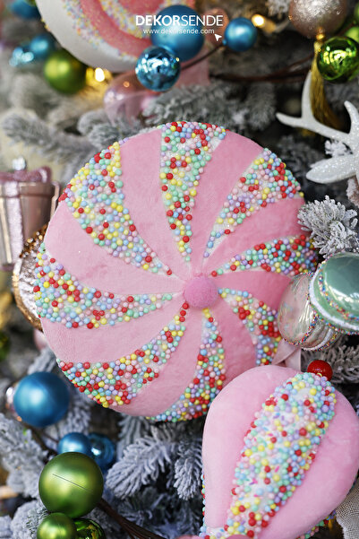 Dekorsende Χριστουγεννιάτικο Στολίδι Ζαχαροπλαστικής Λολιπόπ Ροζ 56εκ