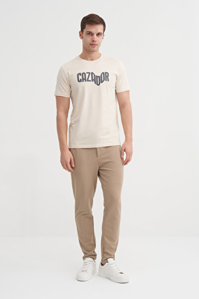 Cazador Μπλουζάκι με βαμβακερή στάμπα με λεπτή εφαρμογή