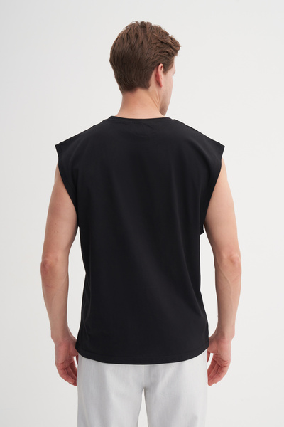 Cazador Αμάνικο βαμβακερό μπλουζάκι Relax Fit