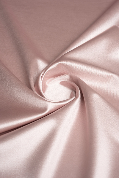 Kumaş Deposu Örme Saten Açık Pudra Abiye Kumaş