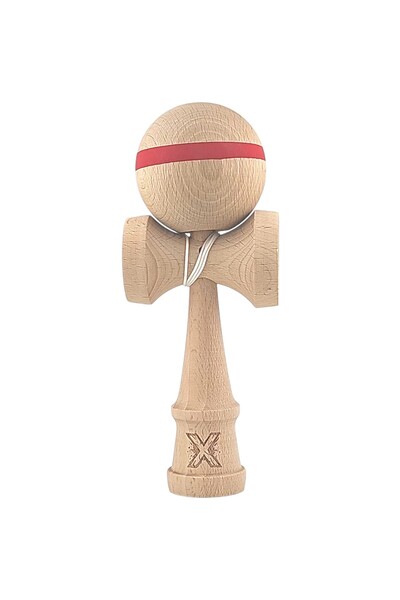 Bibilel Kids Kendama X Original Professional Wooden 18 cm Special Stripe Model, Red