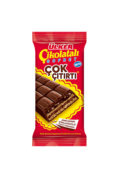 Ülker ÇİKOLATALI GOFRET ÇOOOK ÇITIRTI TABLET GOFRET 100G