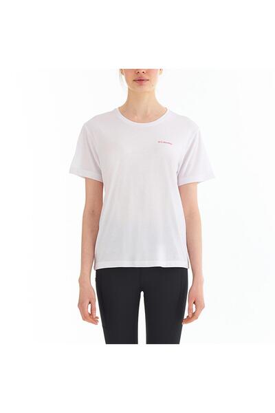 Columbia W Basic Ss Дамска бяла тениска за външни дейности Cs0326-100