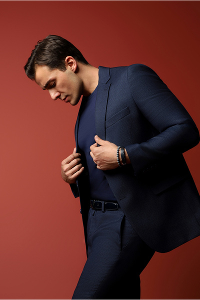 Kiğılı Regular Fit Klasik Desenli Takım Elbise