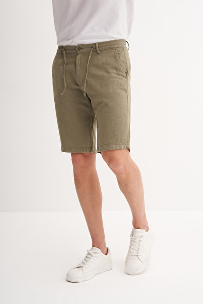 Cazador Caz 6108 Чоловічі шорти-бермуди з шнурівкою з сирого льону