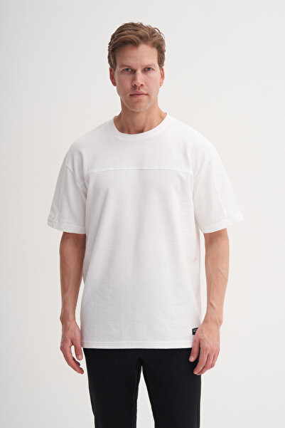 Cazador Crew Neck Relax Fit Cotton Textured T-Shirt