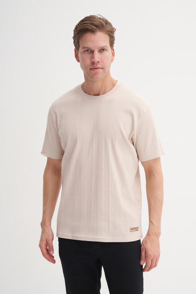 Cazador okrugla kragna Slim fit Likarlı obična majica