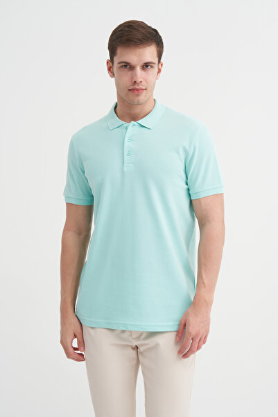 Cazador Μπλουζάκι Polo Neck Slim Fit Pique απλό βαμβακερό μπλουζάκι