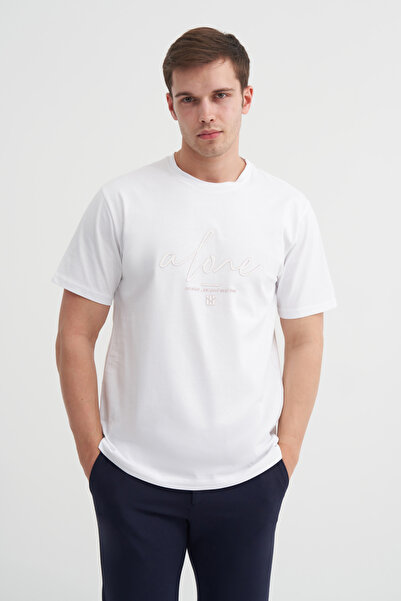 Cazador Тениска с кръгло деколте и стандартна кройка с памучен щампа