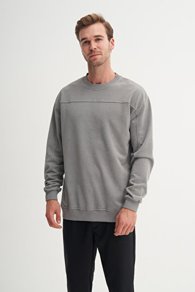 Cazador Relax Fit Cotton Blend 3 Thread Raw Fabric Sweatshirt