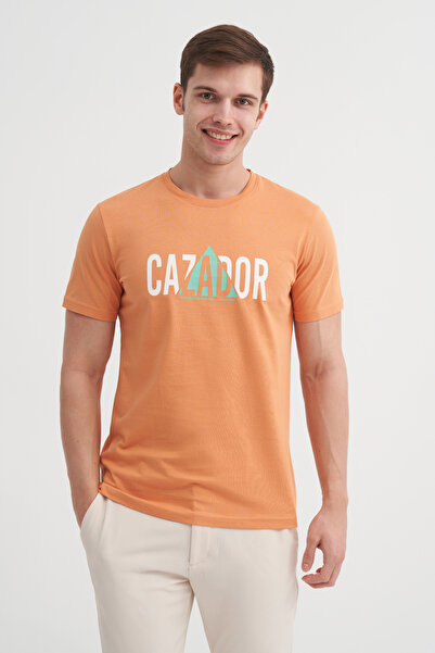 Cazador Μπλουζάκι με βαμβακερή στάμπα με λεπτή εφαρμογή