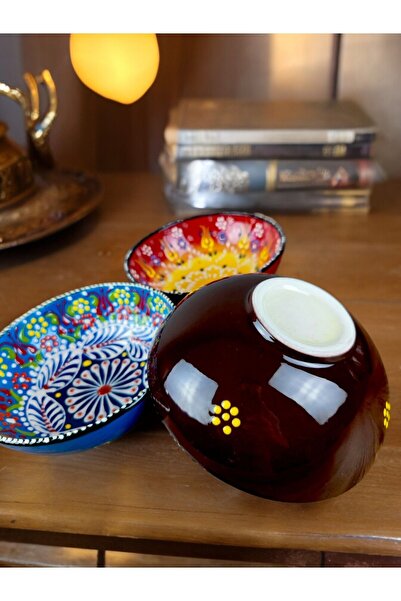 qtahya homes queen of kütahya Dantel kase 15 cm Çini otantik desen 3 Parça el...