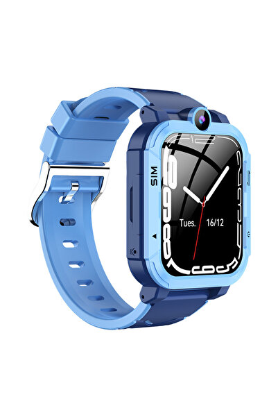 Smartberry Z34 Görüntülü Görüşme Gps Wıfı Net Konum Gizli Dinleme Akıllı Çocuk Takip Saati Sim Kartlı - Mavi